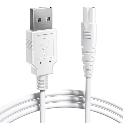 COSLUS Original Water Flosser Charger, Aquasonic, Nicwell, Oralfree, Nicefeel, Hangsun, Tovendor, Zerhunt Figure-8 Replacement Charger Water Flosser, Dental Pick Charger Cord, USB A White