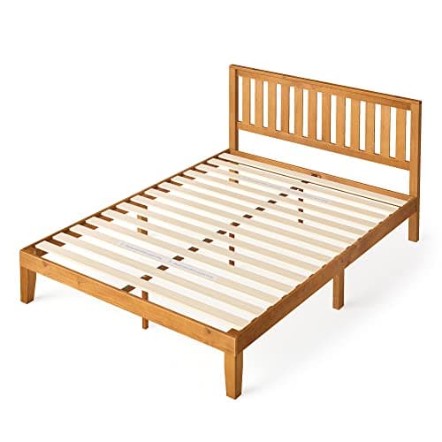 Zinus Alexia Wood Platform Bed Frame with headboard, Solid Wood Foundation with Wood Slat Support, No Box Spring Needed, Easy Assembly, Rustic Pine, Full 12