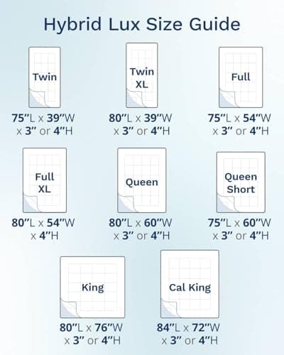 ViscoSoft 4 Inch Pillow Top Memory Foam Mattress Topper Queen - Cooling Hybrid Lux Dual Layer Mattress Pad - CertiPur-US Certified 8