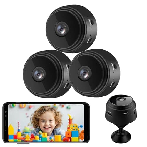 senri 3 Pack Mini Security Camera, 1080P HD WiFi Home Indoor Outdoor Camera for Baby/Pet/Nanny, IP Camera Remote Viewing for Security with iOS,Android Phone APP(Video Only)