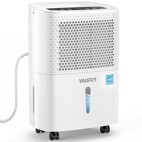 Yaufey 2025 Most Efficient Energy Star Dehumidifier for 2,000 Sq. Ft. Home, Basement and Large Room - Powerful, Quiet with Humidity Control, Timer, Drain Hose and Water Tank