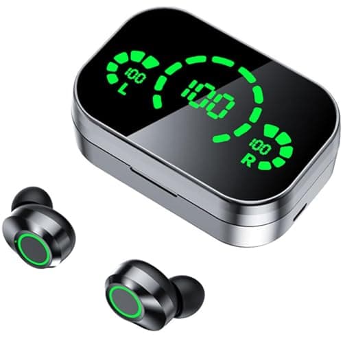 DCBCODGAL Wireless Earbuds,Wireless Heasphone, Bluetooth 5.4 Mini Earphone Headphones IPX7 Waterproof,20 Hours Playing Time,Touch Control HiFi Digital LED Display Charging Case for Smart Phone
