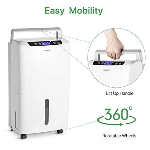 Waykar 2000 Sq. Ft. 2025 Energy Star Dehumidifier for Home and Basements, with Auto or Manual Drainage, 0.66 Gallon Water Tank Capacity 7