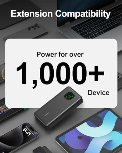 65W Power Bank, 25000mAh Travel Essential USB C Laptop Portable Charger, 100W Total Fast Charging Battery Pack for MacBook Dell XPS iPad Tablet Steam Deck iPhone 17-12 Series Samsung Switch and More 8