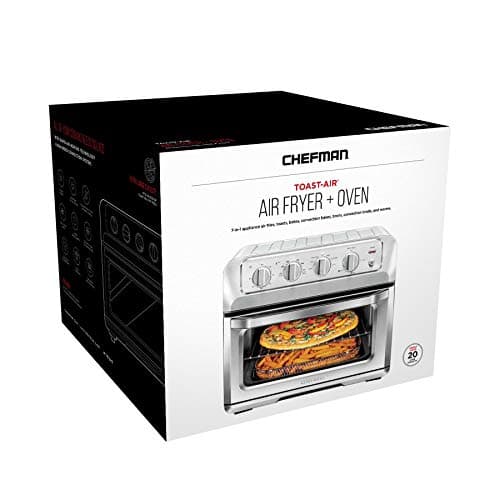 Chefman Air Fryer Toaster Oven XL 20L, Healthy Cooking & User Friendly, Countertop Convection Bake & Broil, 7 Cooking Functions, Auto Shut-Off 60 Min Timer, Nonstick Stainless Steel, Cookbook Included 8