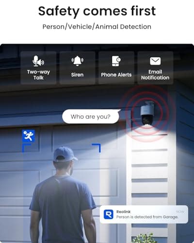 REOLINK PTZ Security Camera System 4K, IP PoE 360 Camera with Dual-Lens, Auto 6X Hybrid Zoomed Tracking, 355 Pan & 90 Tilt, Outdoor Surveillance, AI Detection, TrackMix PoE 5