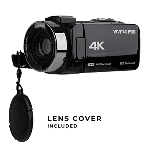 Vivitar 4K Video Camera, Wi-Fi Ultra HD Camcorder with 18x Digital Zoom, 3” IPS Touchscreen Video Recorder with Night Vision, Vlogging Camera with 3.5mm Microphone Jack, Rechargeable, SD Card Slot 6