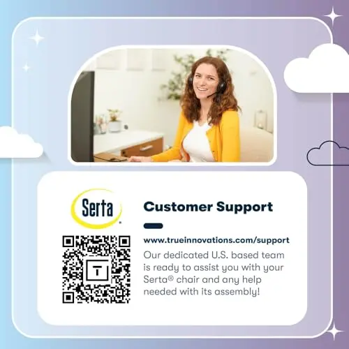 Serta Bryce Executive Office Chair, Ergonomic Computer Desk Chairs with Patented AIR Lumbar Support, Comfy Body Pillows, Height Adjustable, Swivel Base with Wheels, Bonded Leather, Cream 16