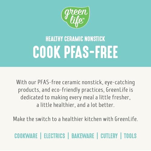 GreenLife 6QT Ceramic Slow Cooker, PFAS-Free, Programmable, Removable Healthy Nonstick Pot for Family Meals, Sear on Stovetop, Keep Warm, Digital Timer, Dishwasher Safe Crock, Turquoise 11
