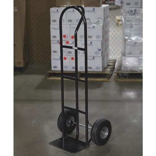 Ironton Steel Pneumatic Hand Truck Dolly, 600-Lb Capacity, Heavy-Duty Steel Frame, 10-in Pneumatic Tires, P-Style Handle, 14" x 8.5" Toe Plate 7