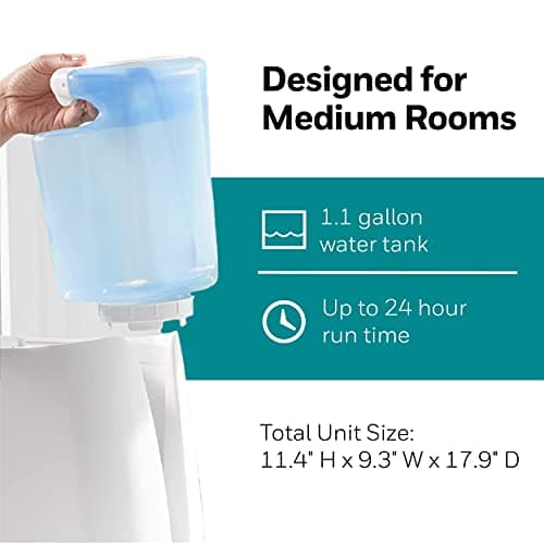 Honeywell Germ Free Cool Mist Humidifier, Medium Room, 1 Gallon Tank, White -Humidifier for Baby and Kids Rooms, Bedrooms and More 6