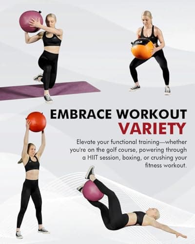 Mikolo Medicine Ball, Wall Ball,Soft Medicine Ball Set,Slam Ball for Core Training, Strength Workouts -Multi-Weight 10lbs 20lbs Exercise Balls for Home Gym, Functional Fitness (10/15/20/25LB) 7