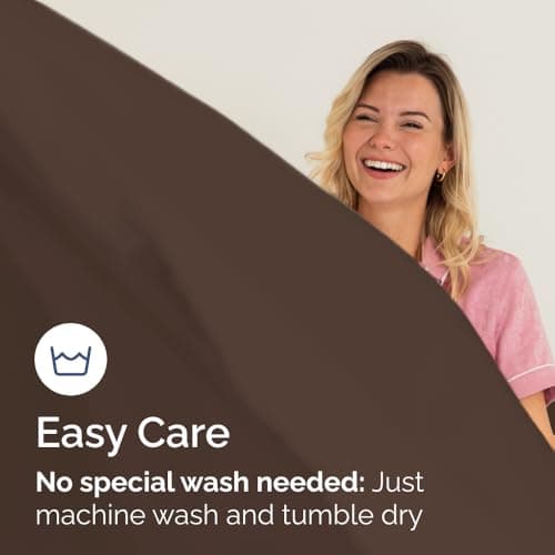 Queen Fitted Bed Sheet - Bottom Single Fitted Sheet Only - Ultra-Soft Hotel Luxury Bedding w/ 8-16 Inch Deep Pockets - Breathable, Cooling & Wrinkle Free - Easy-Care, Fade & Shrink Resistant - Brown 7