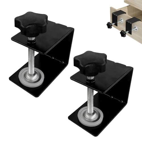 2 Pcs C Clamp Cabinet Installation Clamps, Universal Furniture Cabinet Face Frame Mini C Clamps Woodworking Flexible Drill Hole Guide Design for Installing Frame of Cabinets (#2)
