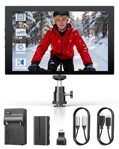Eyoyo 7-inch Camera Field Monitor: 1280x800 IPS Mini HDMI Video Monitors, Screen Mirroring for iPhone, Battery Powered Portable Monitor for DSLR Photography PC Computer Security Monitoring Raspbery Pi