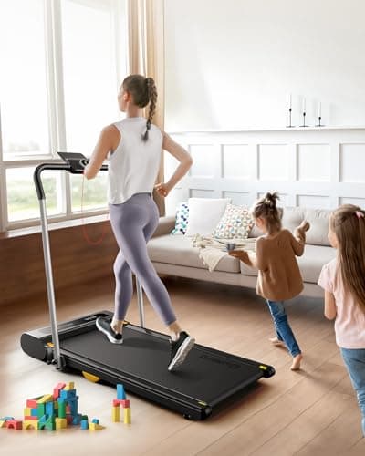 UREVO Walking Pad Treadmills for Home Small, Under Desk Treadmill, Compact Design Walking Pad 2 in 1 for Home/Office, Portable Walking Pad Treadmill with Remote Control, LED Display 7