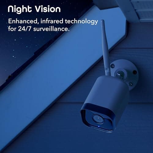 Geeni Hawk 3 1080P Outdoor Security Camera – 2-Pack Weatherproof Outdoor Cameras for Home Security Motion & Sound Detection and Night Vision, Supports Alexa & Google 7