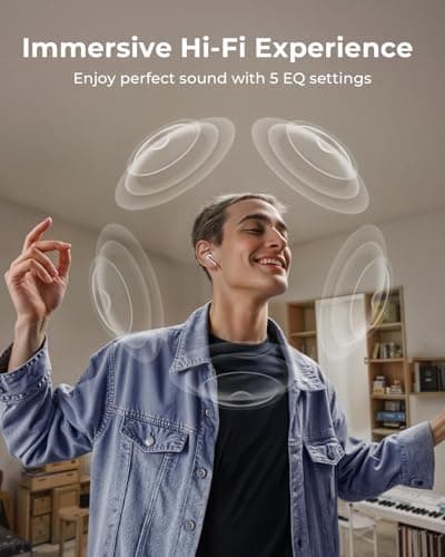 Wireless Earbuds, Ear Buds Active Noise Cancelling with Charging Case, 6.0 Bluetooth Earbuds with AI Clear Calls, 40H Playtime for Sports & Working, Stereo Sound Headphones for iPhone/Android/iPad 9