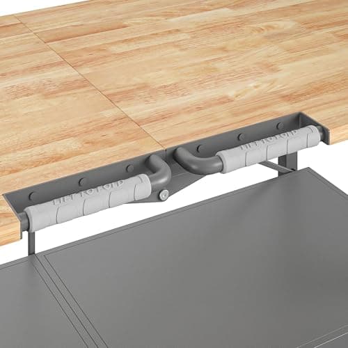 COSCO SmartFold Butcher Block Portable Workbench/Folding Utility Table (Gray Steel Frame) 8