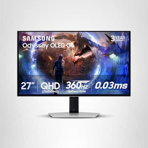 Samsung 27” Odyssey OLED G6 (G60SD) Series Gaming Monitor with QHD & QD-OLED, 360Hz 0.03ms, AMD FreeSync Premium Pro, Anti-Glare, Sleek Design, Cooling System, 3 Year Warranty, LS27DG602SNXZA 12