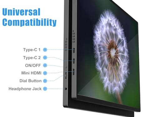 Portable Monitor 2.5K 2560x1600 QHD 16 Inch,120Hz IPS Display,16:10 Ultra Wide Screen,HDMI USB-C Computer Gaming Monitor for Laptop Mac Phone Tablet PS4 PS5 Switch Xbox Game Console,Dual Speakers,VESA 5