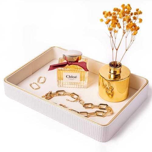 Perfume Tray Valet Tray Night Stand Bedside Organizer| Perfume Organizer Catchall| Perfume Trays for Dresser Vanity Tray for Dresser Countertop| Perfume Holder| Nightstand Organizer Women