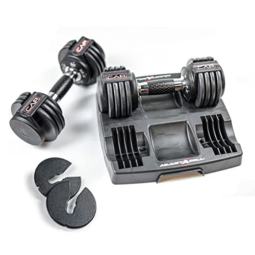 CAP 12.5 lb Pair ADJUSTABELL Adjustable Dumbbell with Contoured Full Rotation Handle, Honeycomb Design, Chrome 5
