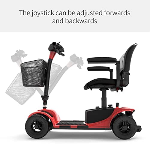 ENGWE Folding 4 Wheel Mobility Scooter,15 Mile Long Range, 250W Electric Powered Mobile Wheelchair for Seniors Adult with Detachable Basket, Detachable Battery 5
