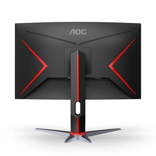 AOC C27G2Z 27" Curved Frameless Ultra-Fast Gaming Monitor, FHD 1080p, 0.5ms 240Hz, FreeSync, 2 x HDMI 2.0, 1 x Display Port, Height Adjustable, Xbox PS5 Switch Ready, 3-Year Zero-Bright-Dot 9