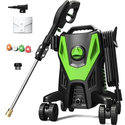 SEN-QII Electric Pressure Washer 4200 PSI 2.8 GPM, 4 Nozzle Tips, Power Washer with 20 FT Hose, 35 FT Power Cord, Adds 4-Wheel Anti-Tip