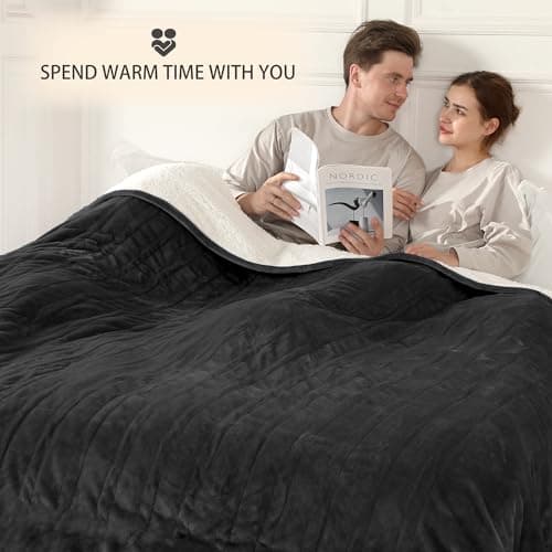 ESTINGO Electric Blanket Queen Size, 84"x90" Queen Heated Blanket with Dual Control of 5 Heating Levels & 10 Hours Auto Off, Fast Heating Blanket for Home Bedding Use, Dark Gray 5