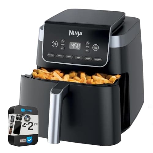 Ninja AF181 Air Fryer Pro XL 6in1 6.5Q Max Crisp Technology Nonstick Basket (Renewed) Bundle with 2 YR CPS Enhanced Protection Pack