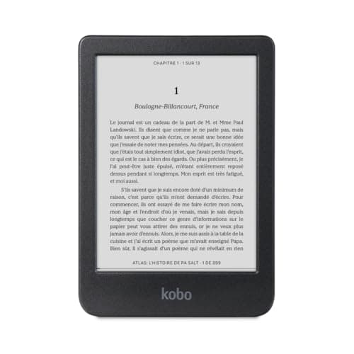 Kobo Clara BW | eReader | 6” Glare-Free Touchscreen with ComfortLight PRO | Dark Mode Option | Audiobooks | Waterproof | 16GB of Storage | Black