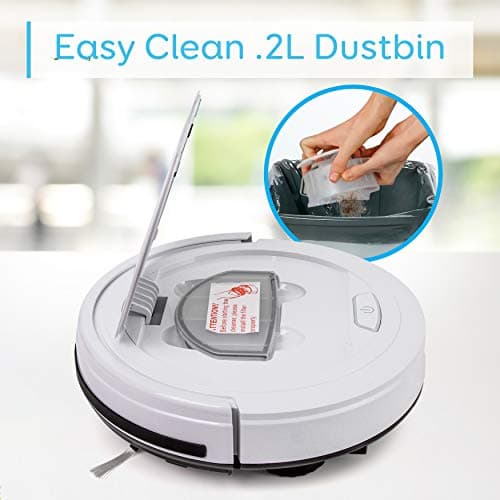 SereneLife Pure Clean Robot Vacuum Cleaner - Upgraded Lithium Battery 90 Min Run Time - Automatic Bot Self Detects Stairs Pet Hair Allergies Friendly Robotic Home Cleaning for Carpet Hardwood Floor 7