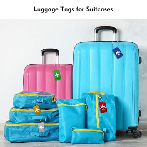 6pcs Small Metal Luggage Tags - Privacy Name Card, Suitcase Identifiers 7