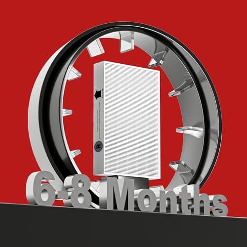 Air Purifier HEPA Filter R Replacement for Honeywell Air Purifier HPA100/200/300 and 5000 Series, Funmit 6 Pack True HEPA Filter Compatible with Honeywell R Filter (HRF-R3 & HRF-R2 & HRF-R1) 6