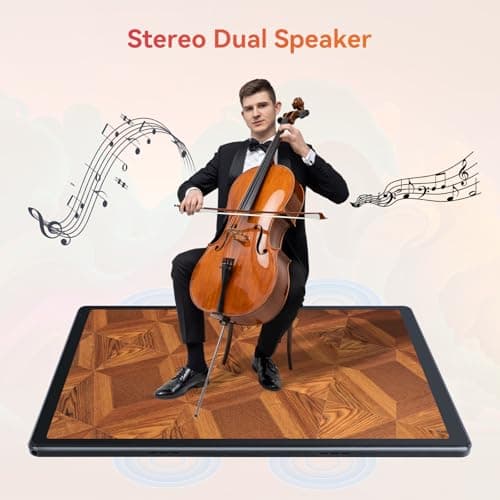 URAO Tablet,10.1" Android 15 Tablet with Octa-core Processor 24GB RAM 128GB ROM HD IPS Touchscreen 8H Battery, Wi-Fi 6, BT 5.0, Dual Camera, Android Tablets 7