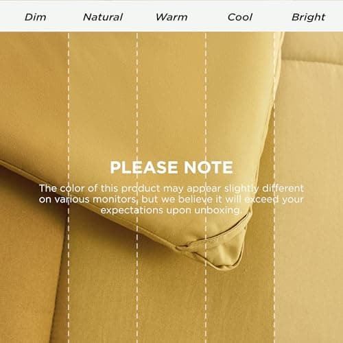 Bedsure Comforter Duvet Insert - Quilted Comforters Twin XL Size, All Season Duvet, GentleSoft Down Alternative Bedding, with 8 Tabs, Gifts for Women/Men, Mustard Yellow, Twin XL 92 x 68 Inches 9
