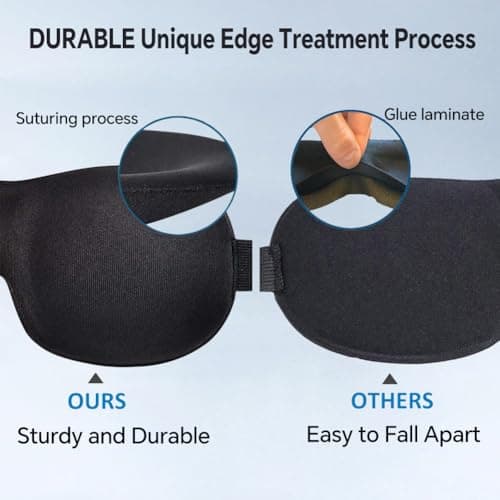 YIVIEW Sleep Mask for Back and Side Sleeper Pack of 3, 100% Light Blocking 3D Eye Masks for Sleeping, Lightweight & Breathable Eye Cover for Women Men, Zero Pressure Night Blindfold 7