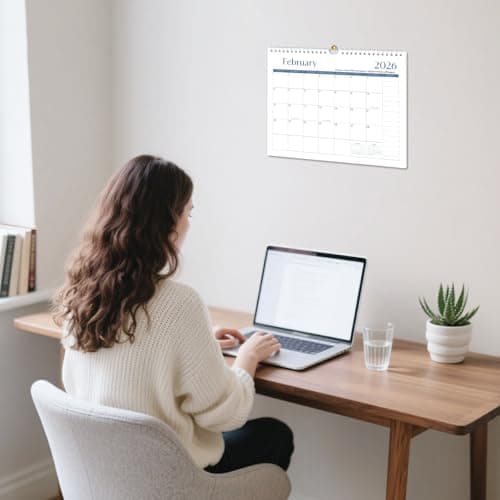 Gannyfer 2026 Wall Calendar, 18-Month Calendar 2025-2026, Use Now Until Dec 2026, Large Wall Calendar 2026, 11" x 8.5" Magnetic Fridge Wall Planner for Your Family, School or Office (3 Stickers Included) 9