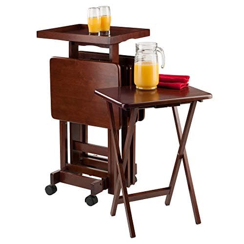 Winsome 6-Piece Snack Table, Walnut (94828) 7