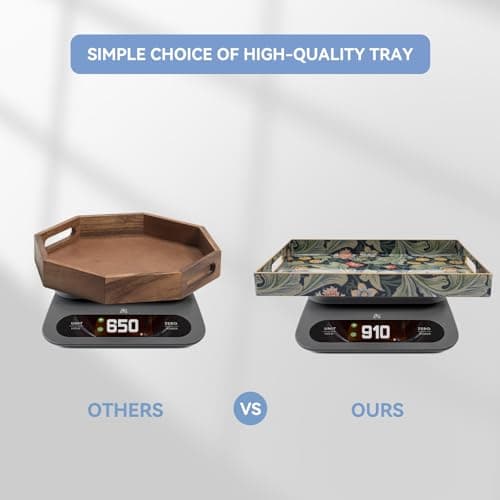 AGIOTA Coffee Table Trays for Living Room Serving Tray with Handles, Modern Large Tray for Ottoman Coffee Table 5