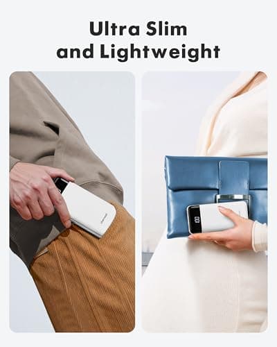 Charmast Portable Charger with Built in Cables, Power Bank with Cords Wires, Slim 10000mAh Travel Battery Pack 6 Outputs 3 Inputs 3A Fast Charging for Samsung Google Pixel LG Moto iPhone iPad 5