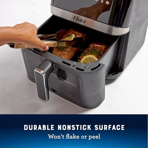 Oster 6 Quart Digital Air Fryer with Window, Large Capacity Airfryer for Easy Cooking 6