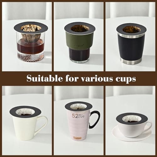 UFO Coffee Filter Paper Bag, Hanging Ear Drip Coffee Bag Single Serve Disposable Drip Coffee Filter Bag Perfect for House, Travel, Office Daily (30) 6