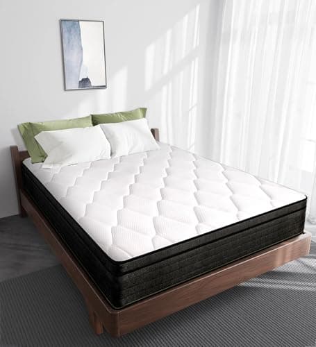 elitspace 10 Inch Full Size Mattress, Full Mattress, Hybrid Bedspread in a Box with Memory Foam & Individual Pocket Spring, Breathable Supportive & Pressure Relief, CertiPUR-US Certified 6