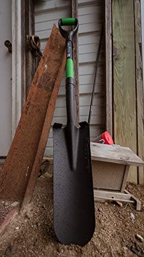 Hooyman Spade Shovel with Heavy Duty Carbon Steel Head Construction, Ergonomic No-Slip H-Grip Handles, D Handle, and Oversized Steps for Gardening, Land Management, Yard Work, Farming and Outdoors 6