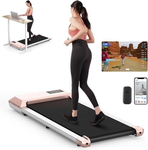 SupeRun Walking Pad, Under Desk Treadmill, 3 in 1 Portable Treadmill with Remote Control LED Display, 2.2 HP Quiet Walking Jogging Machine for Office Home Use
