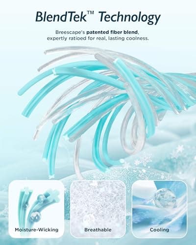 Breescape Cooling Comforter Queen Size - BlendTek™ Q-Max>0.46 Tech, Breathable Blanket for Hot Sleepers & Night Sweats Relief, Premium Lightweight Summer Bedding, 96x96 Inches, Misty Gray 8