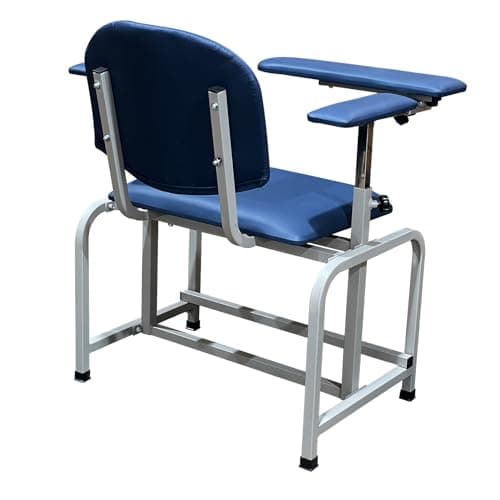 Helsevesen Cushion 22" Padded Phlebotomy Chair, Lab Blood Drawing Chair for Hospital, Lab Draw Chair and Medical Facilities, Blue 6